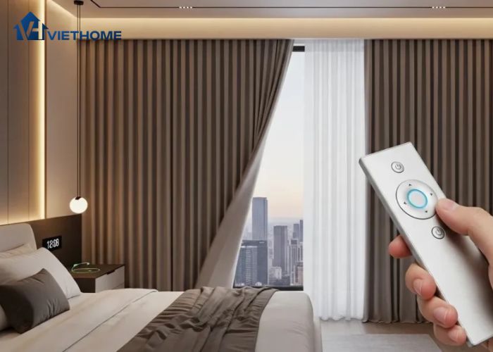 Quy trình thi công rèm tự động tại Việt Home